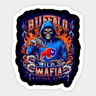 Bills Mafia Skeleton T-Shirt - Uniting in Fandom Sticker